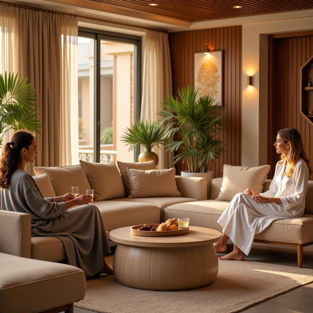 Relaxation Area at a Village Spa in Ajman