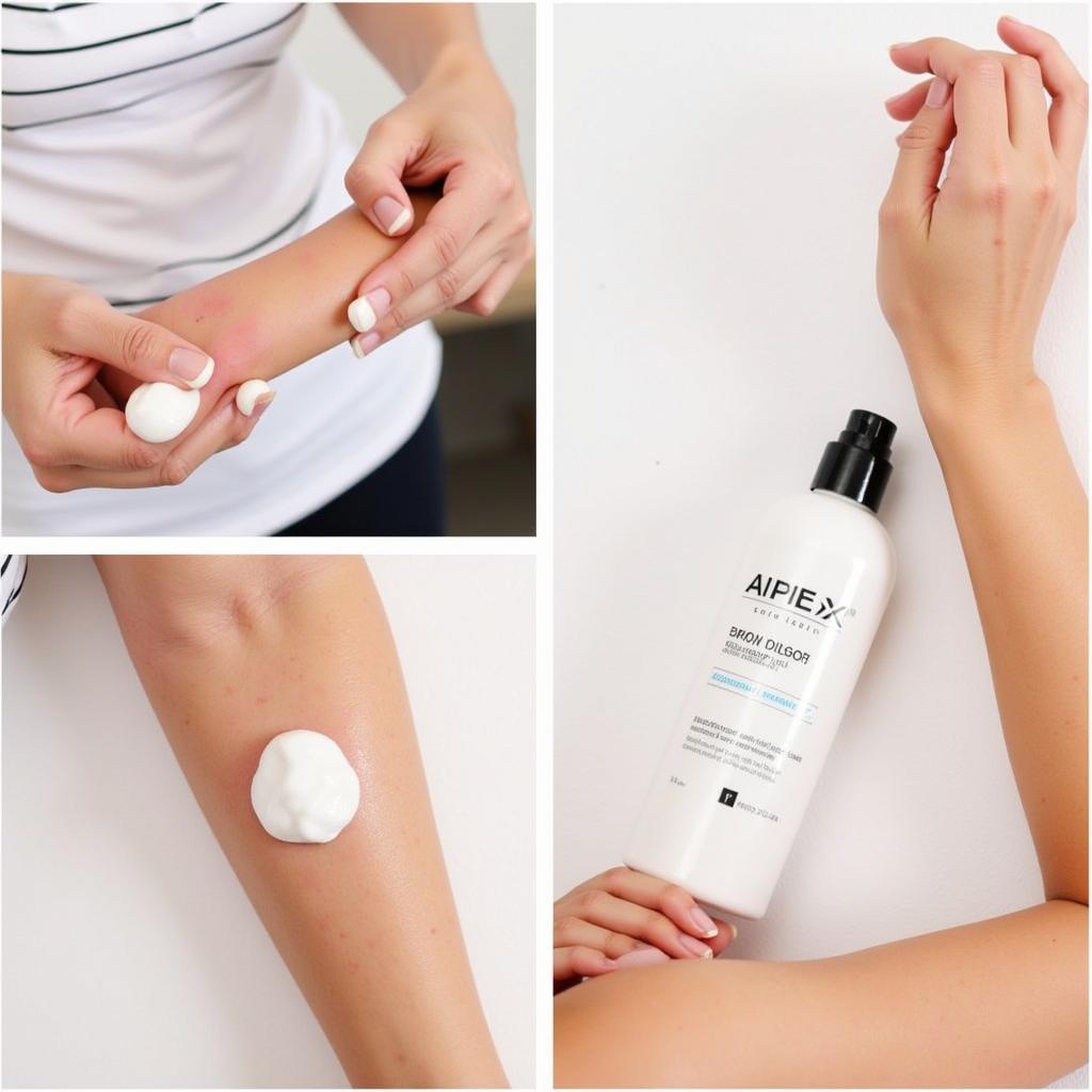 Applying Apex Skin Spa Body Lotion