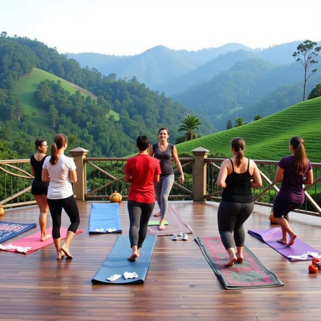 Morning Yoga Session at Ayur Green Resort and Spa Munnar