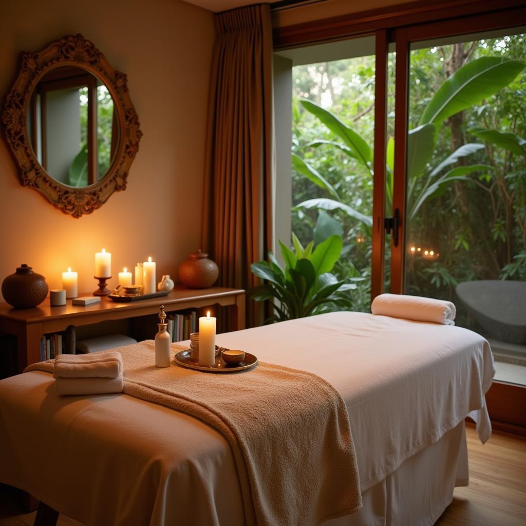 Luxurious treatment room at The Bidadari Luxury Villas & Spa