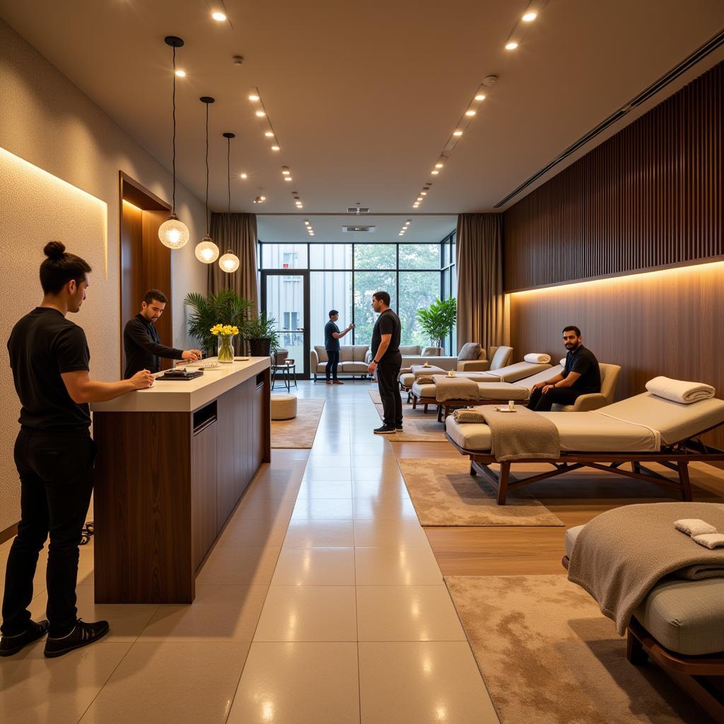 Modern Spa Interior in Hyderabad with Male Therapists