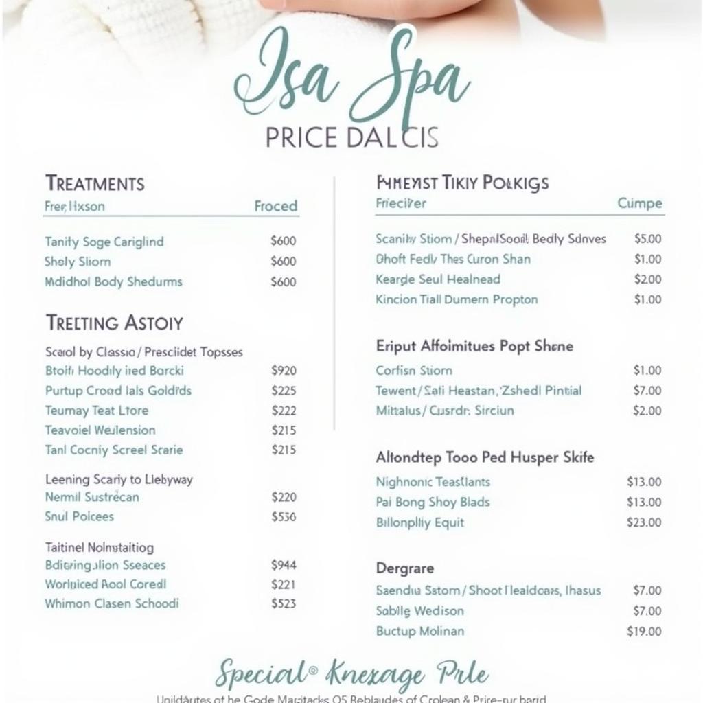 Unveiling the Isa Spa Price List: Your Guide to Tranquility and Transformation