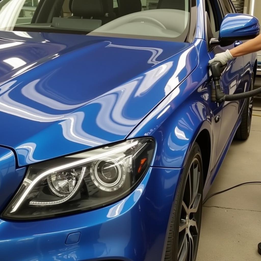 Applying Ceramic Coating at Ahwatukee Auto Spa