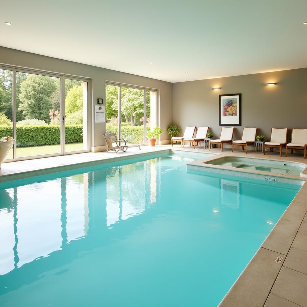 Tranquil Indoor Pool at an Alsace Hotel Spa