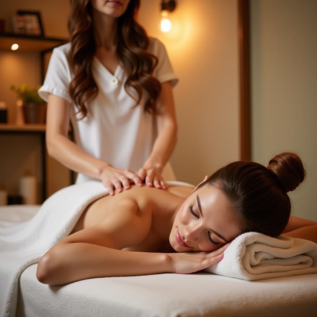 A man receiving a massage at a gay spa in Bangalore