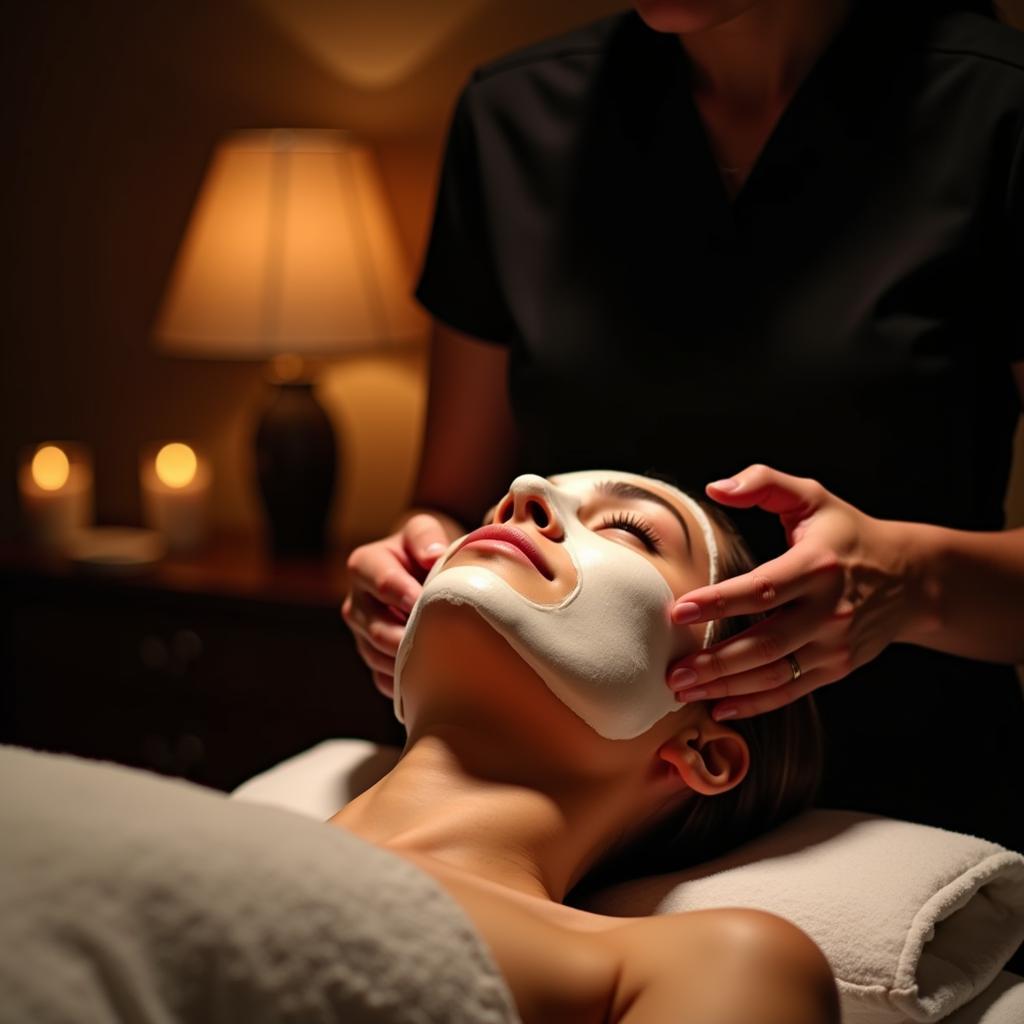 Person receiving a late-night spa treatment in Mumbai