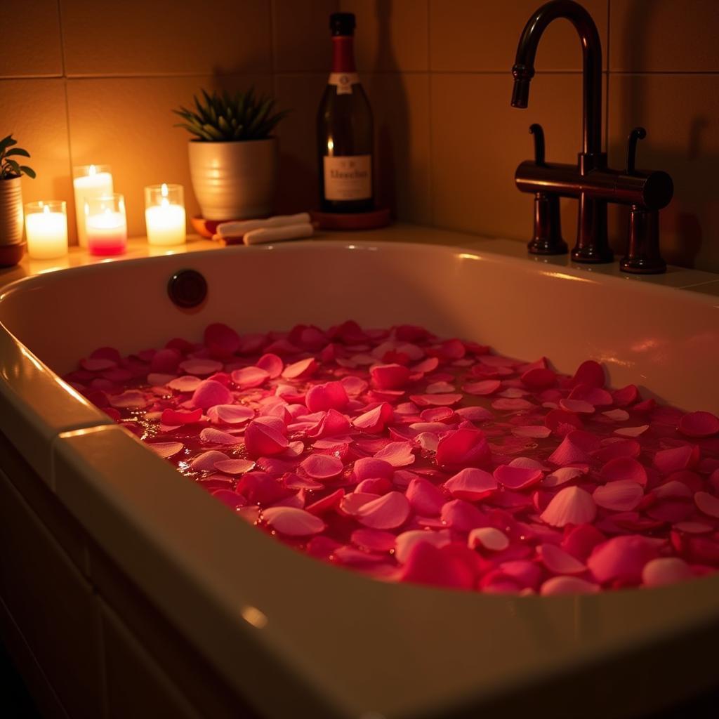 Rose Petal Bath at a Spa Near Me