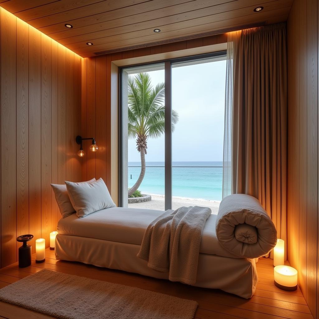 Luxurious Treasure Island Spa Room Design with Natural Elements