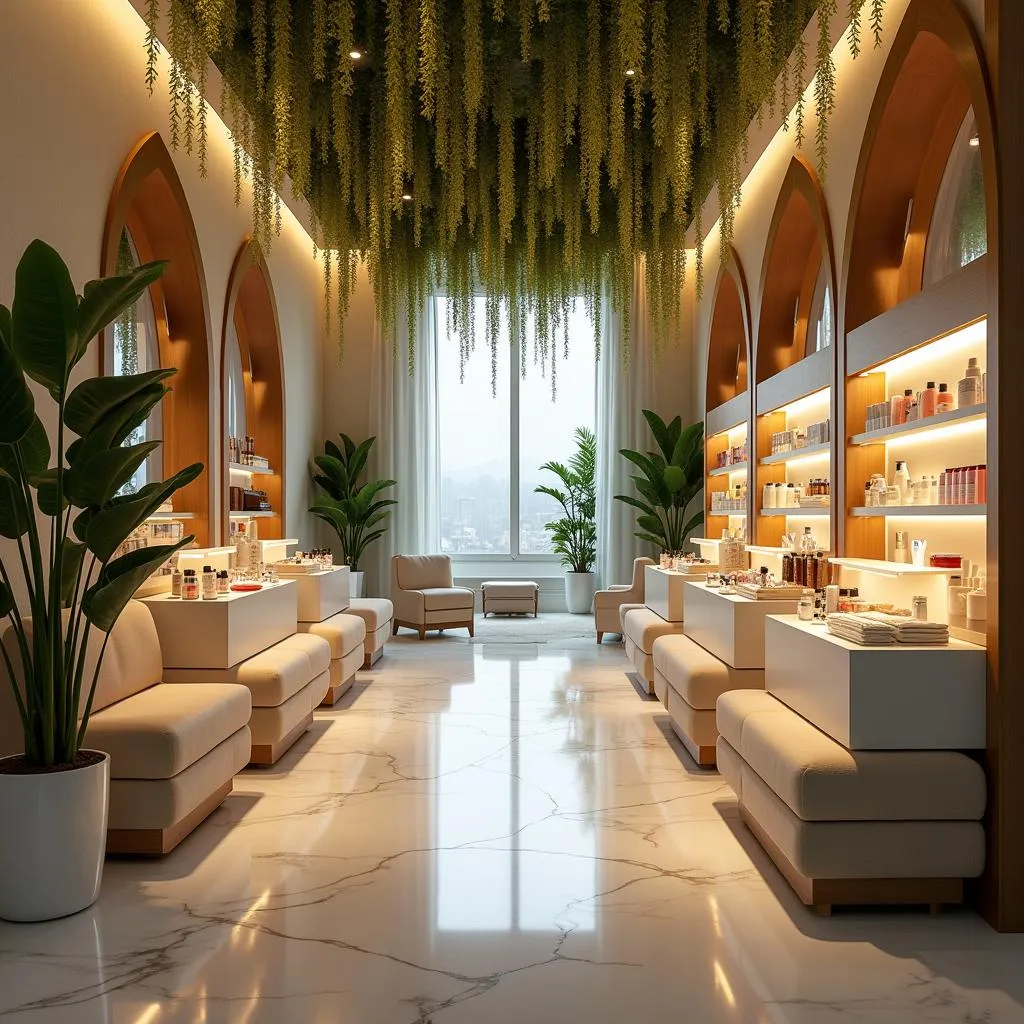 Luxurious interior of an Aeffe retail spa