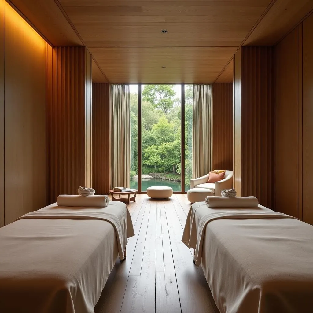 Serene treatment room at Aman Spa