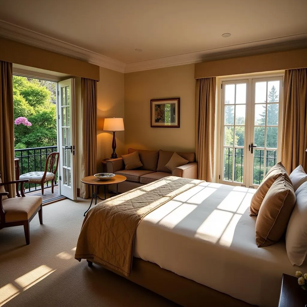 Spacious and elegantly appointed deluxe room at Anantara Riverside Resort