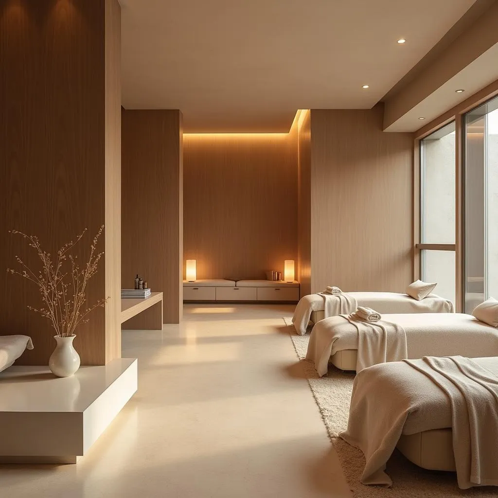 Serene and elegant interior design at Anaya Spa