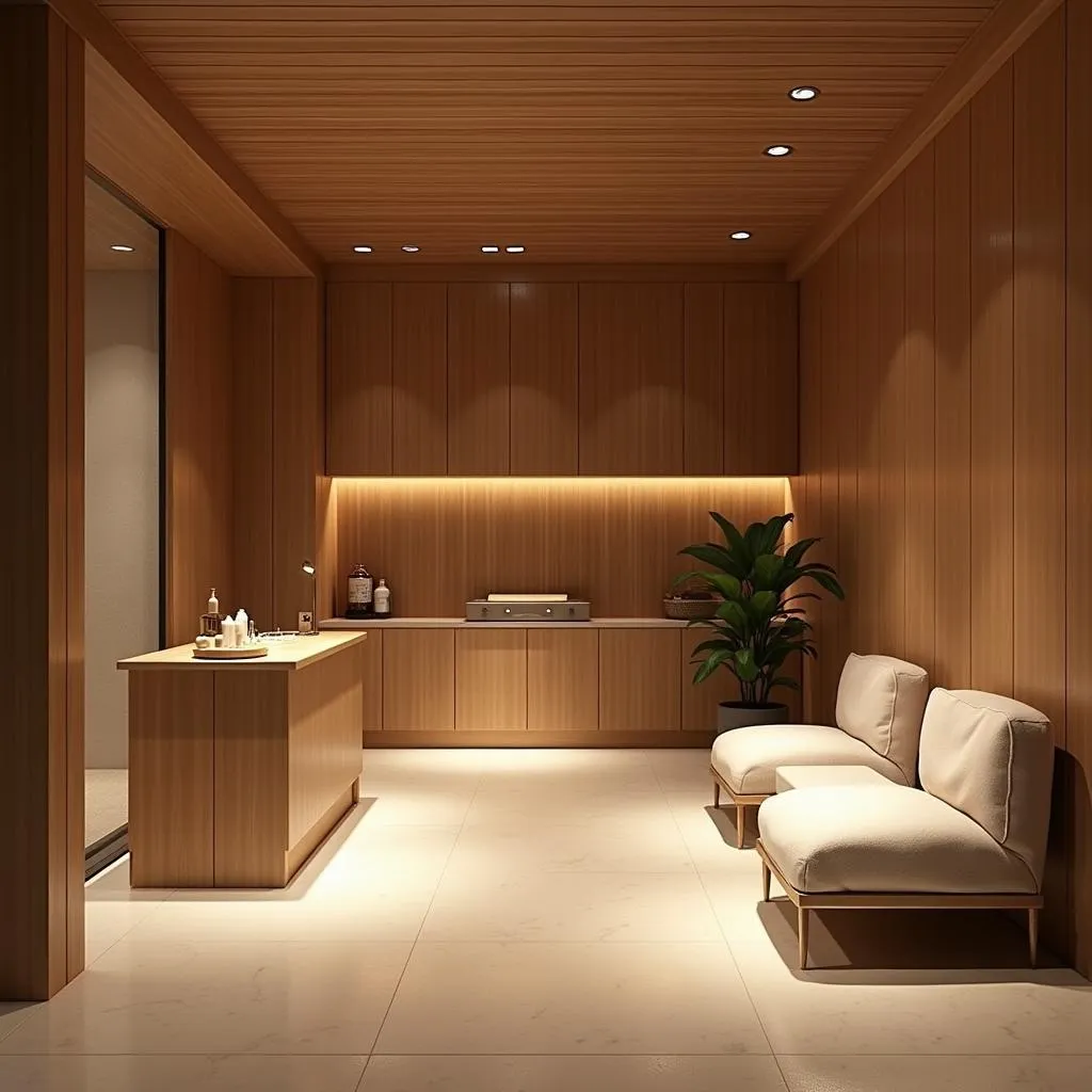 Luxurious reception area of Angsana Oasis Spa