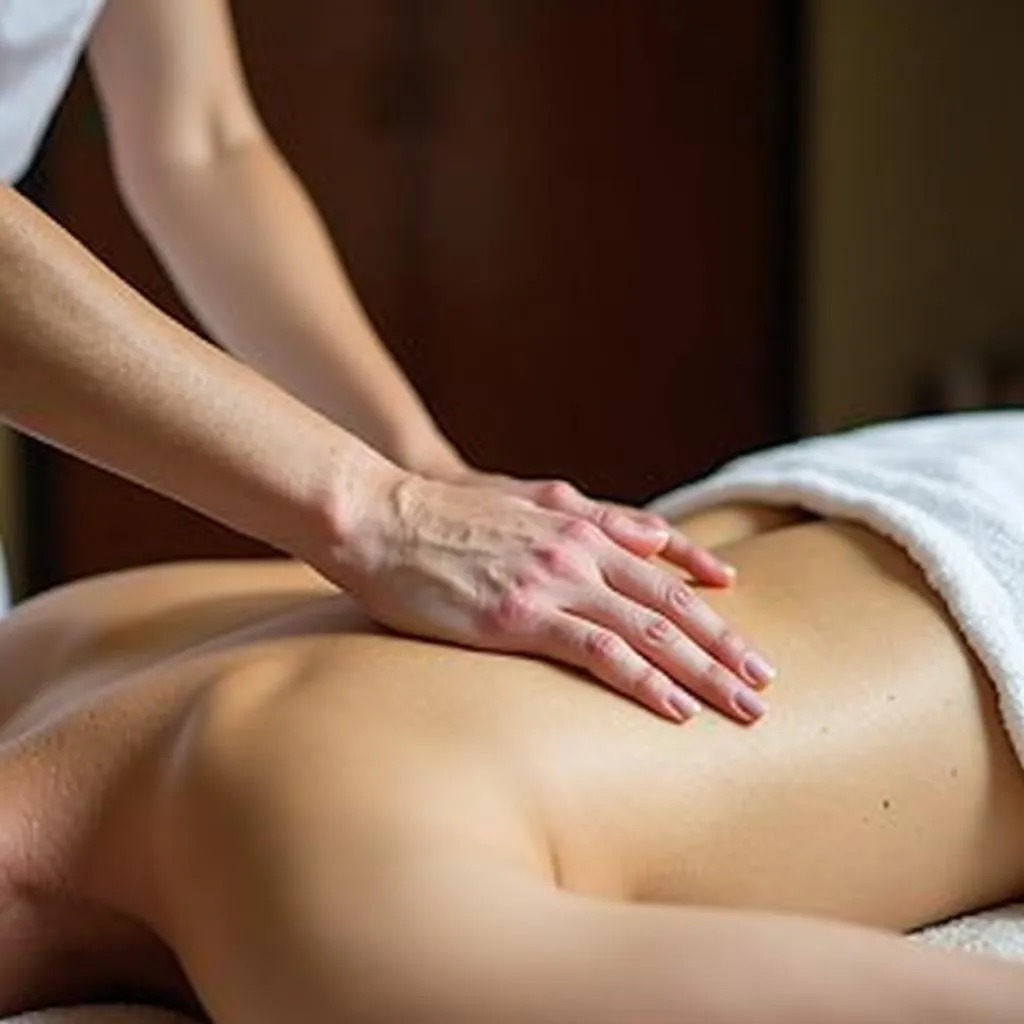 Skilled Therapist Performing Traditional Chinese Massage