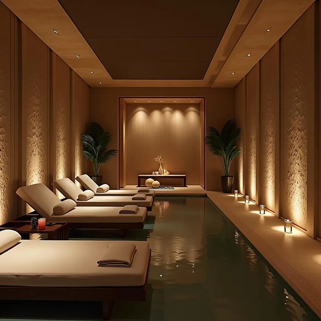 Peaceful relaxation area at Aphrodite Spa Bangalore