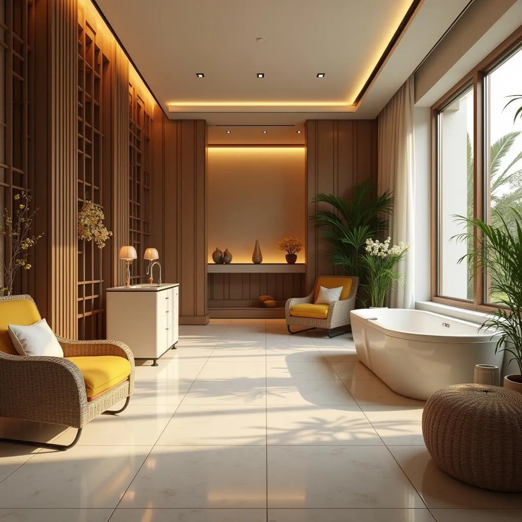 Serene Interior of Aqua Salon and Spa Andheri West