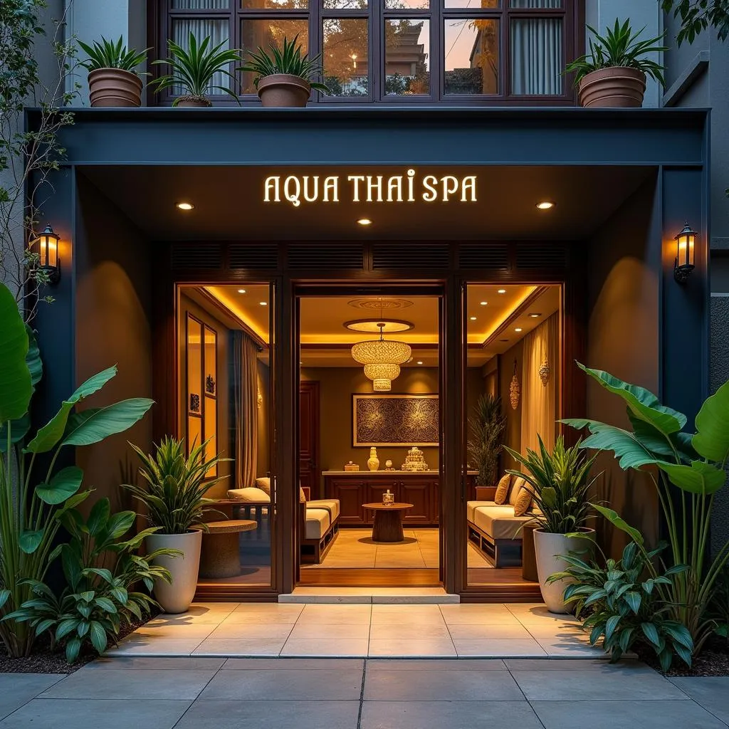 Inviting Exterior of Aqua Thai Spa in Ballygunge