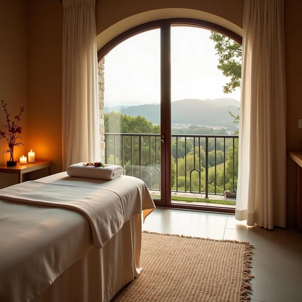 Arol Spa treatment room with a view