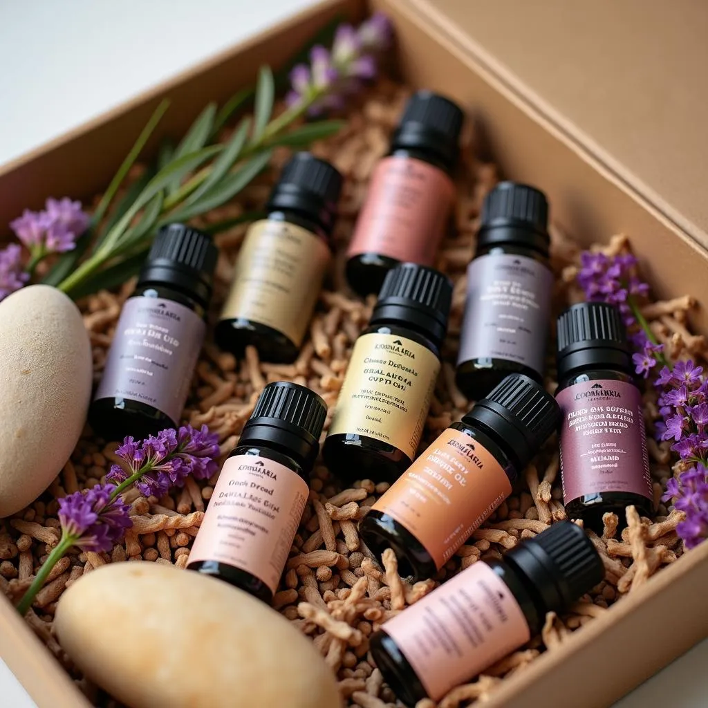 Essential Oil Blends in Aroma Aria Spa Box