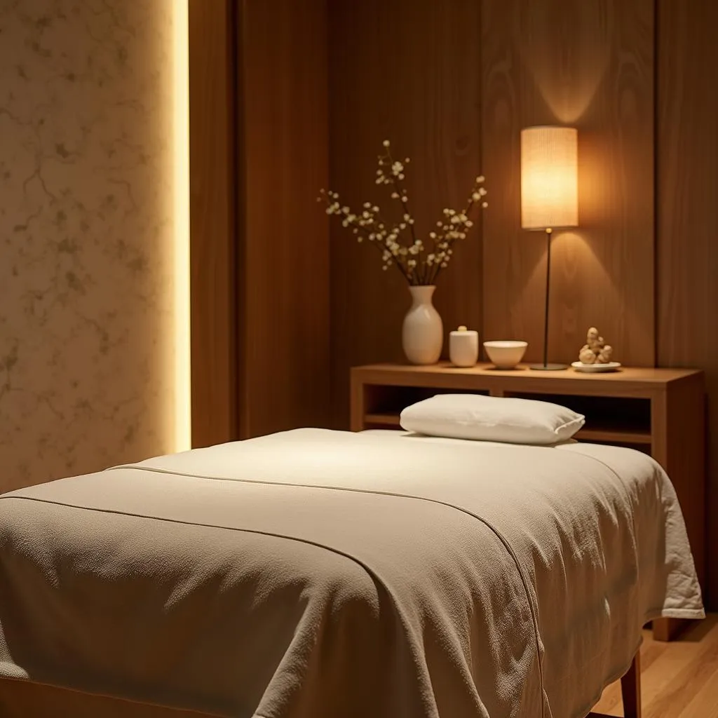 Serene Asian Spa Treatment Room