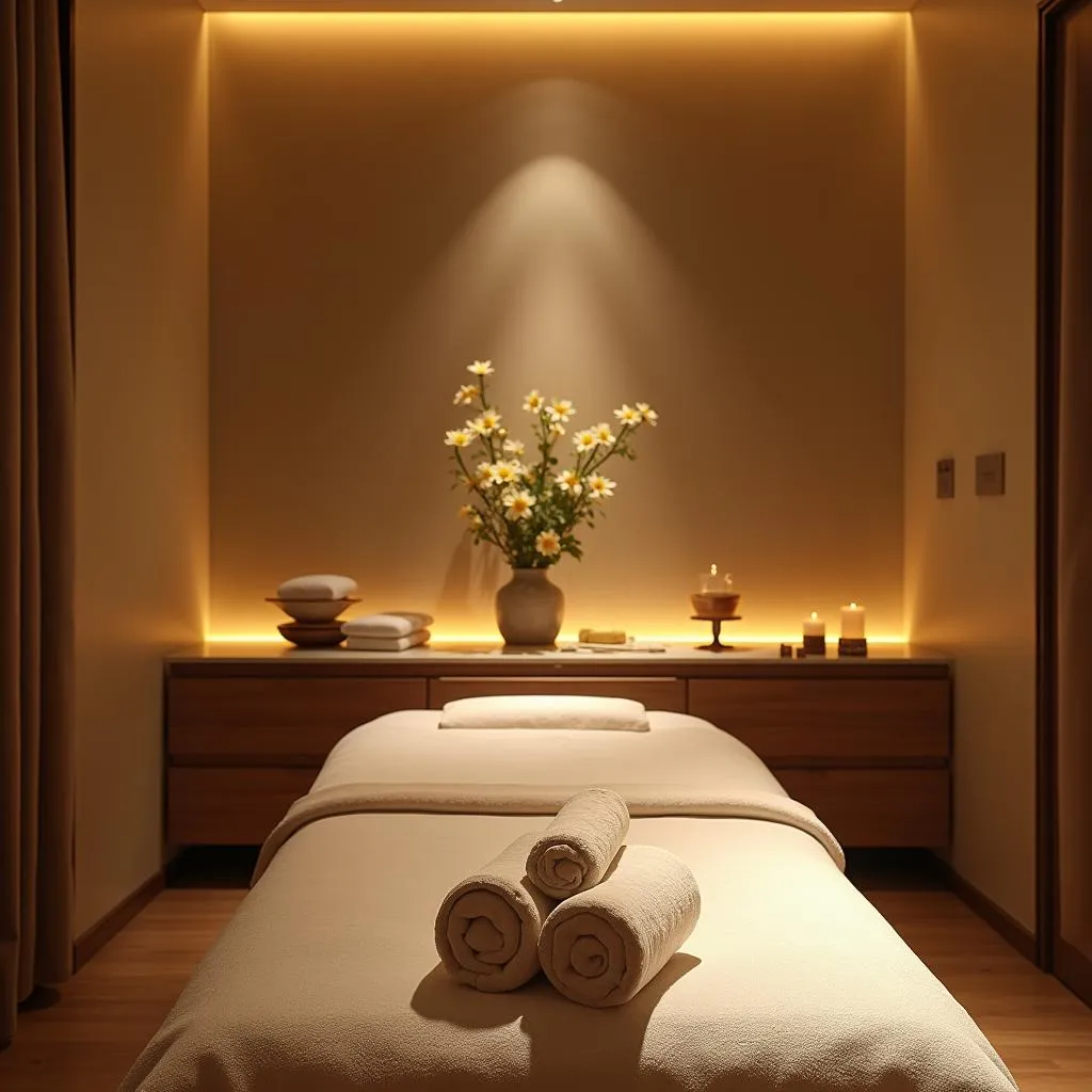 Serene Massage Room at Aura Day Spa