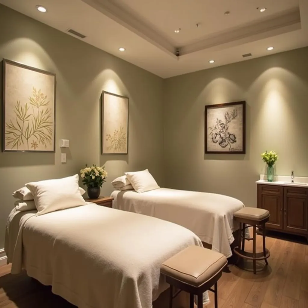 Tranquil treatment room at Aura Spa Richmond VA