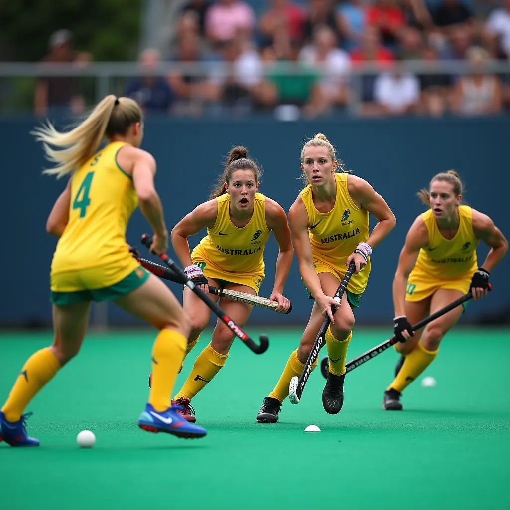 Australian Hockey Team Play