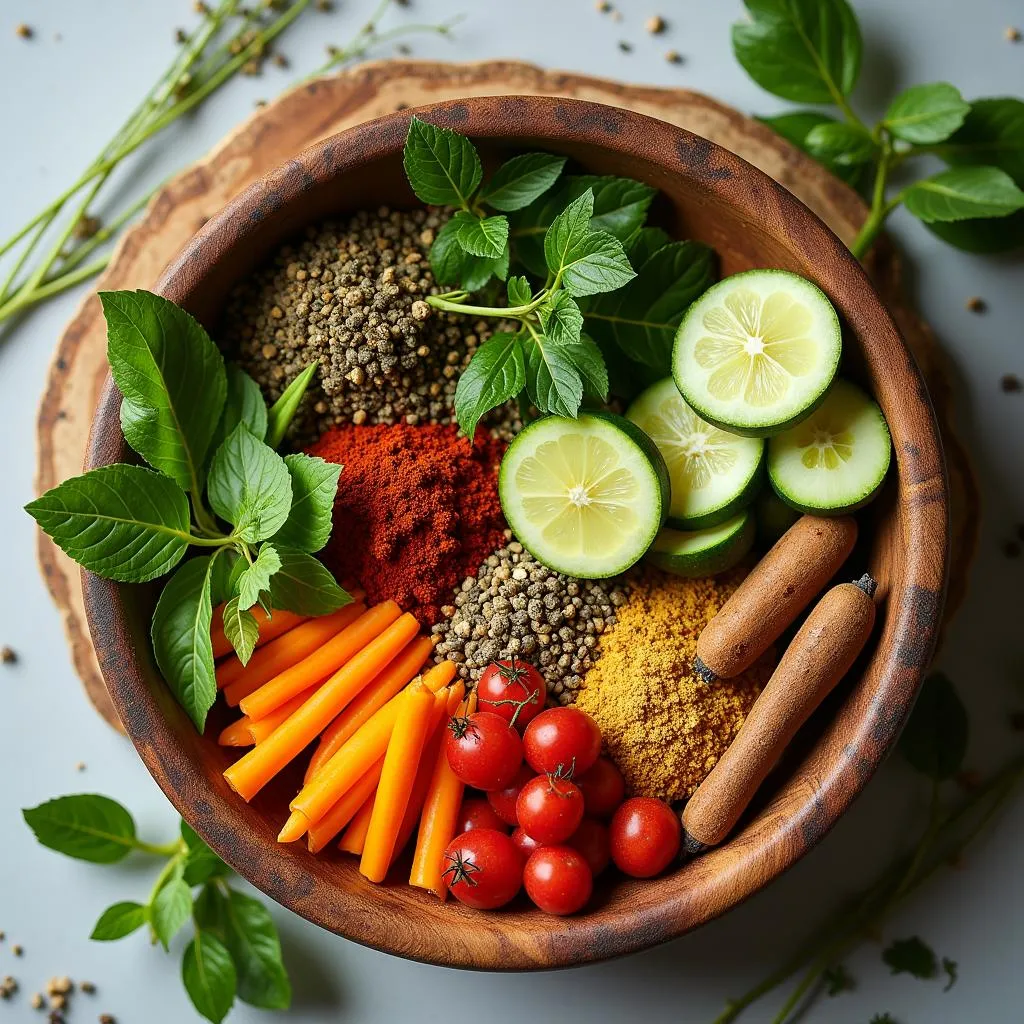 Ayurvedic Diet Fresh Ingredients