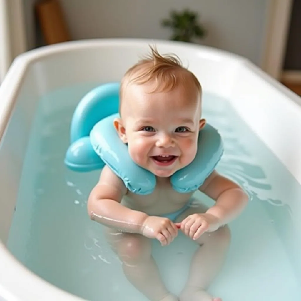 Baby Enjoying Hydrotherapy in a Kensington Baby Spa