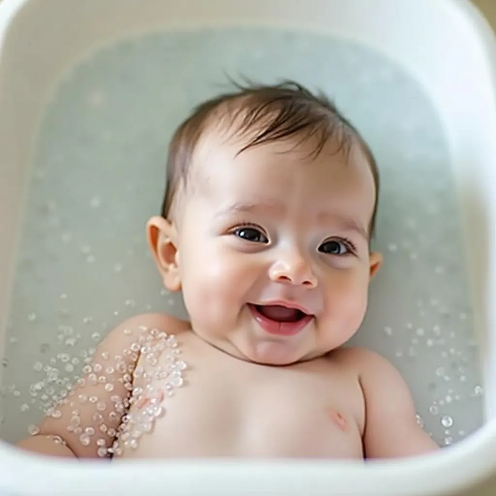 Baby Spa in Sydney: Infant Enjoying a Warm Water Bath