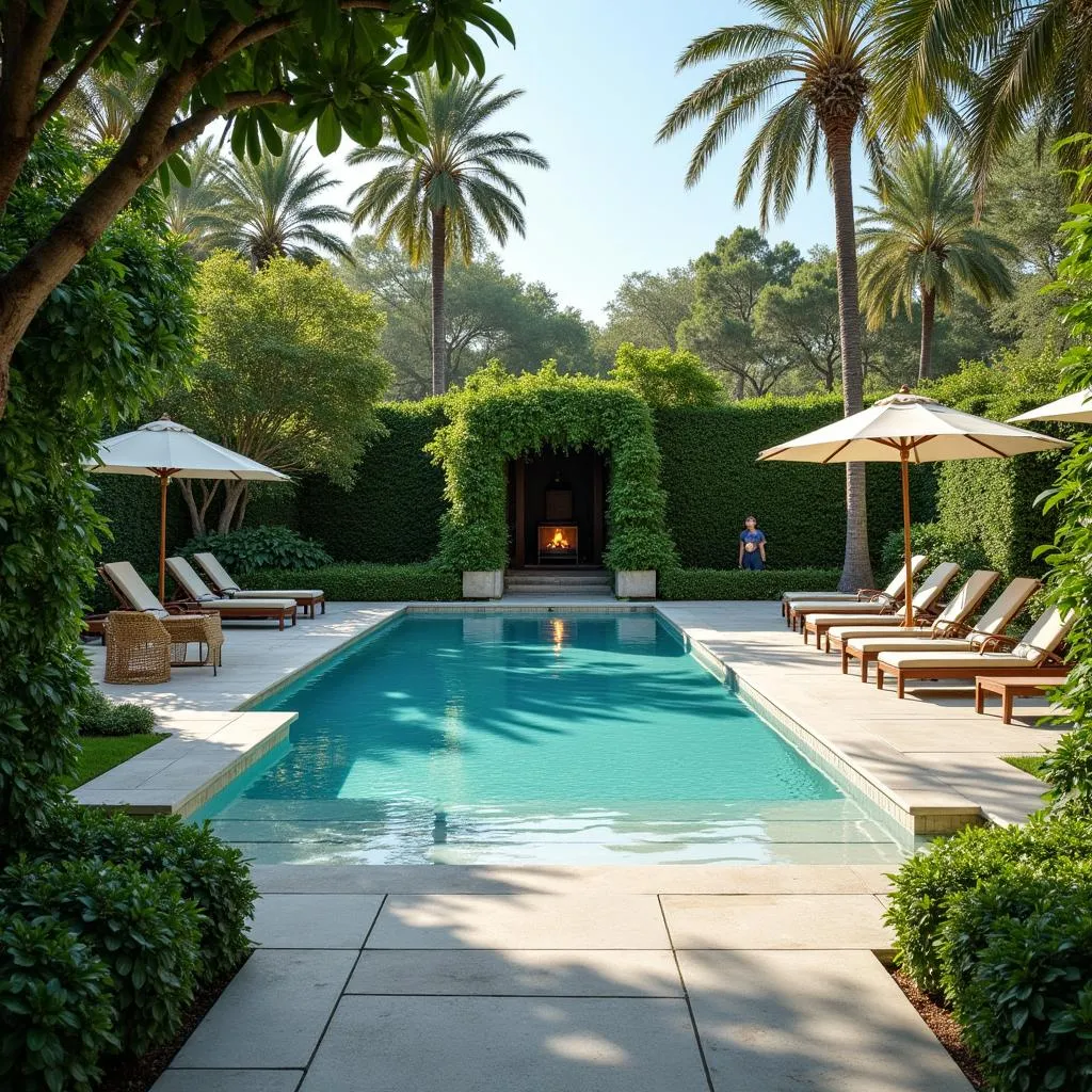 Tranquil Pool Area at Bellagio Spa