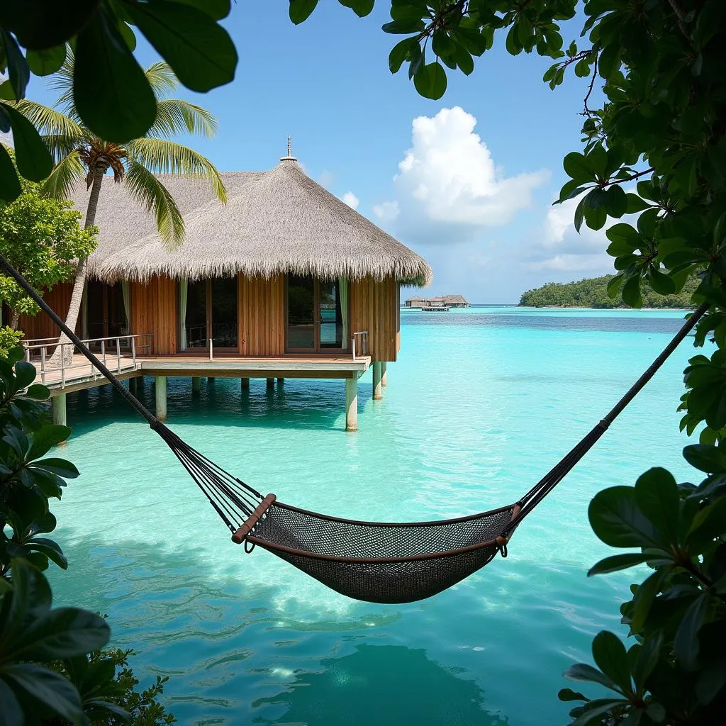 Overwater Bungalow with Hammock in Bora Bora