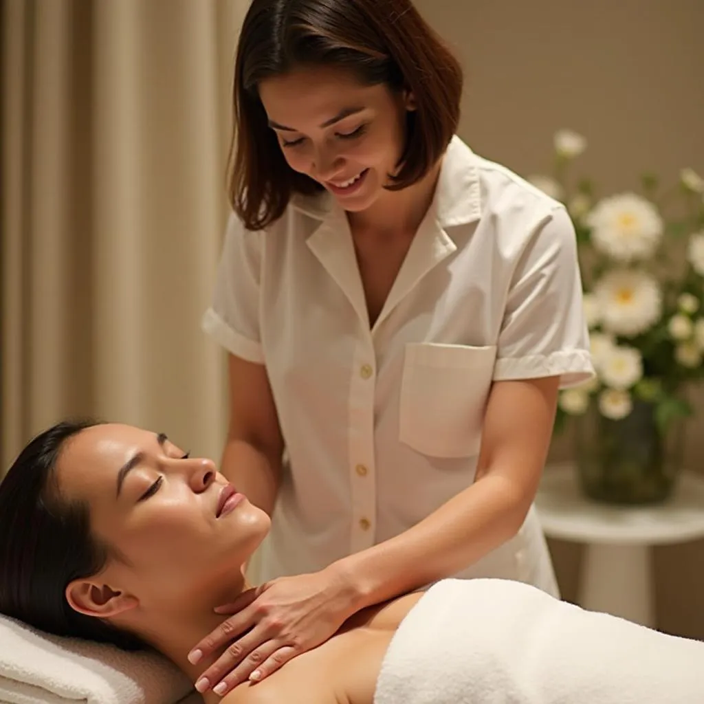 Relaxing body treatment at Clarins Spa Mumbai