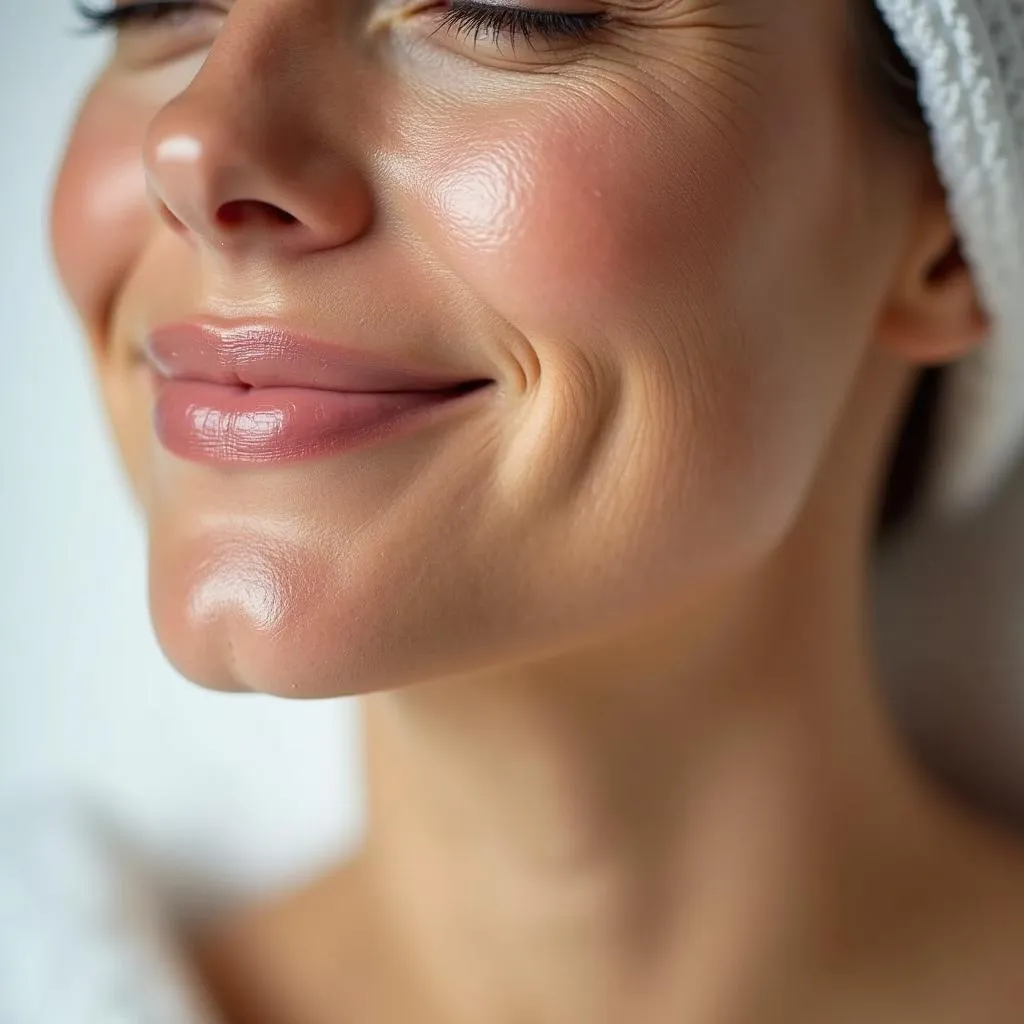 Close-up of Smooth, Glowing Skin After a Body Wrap