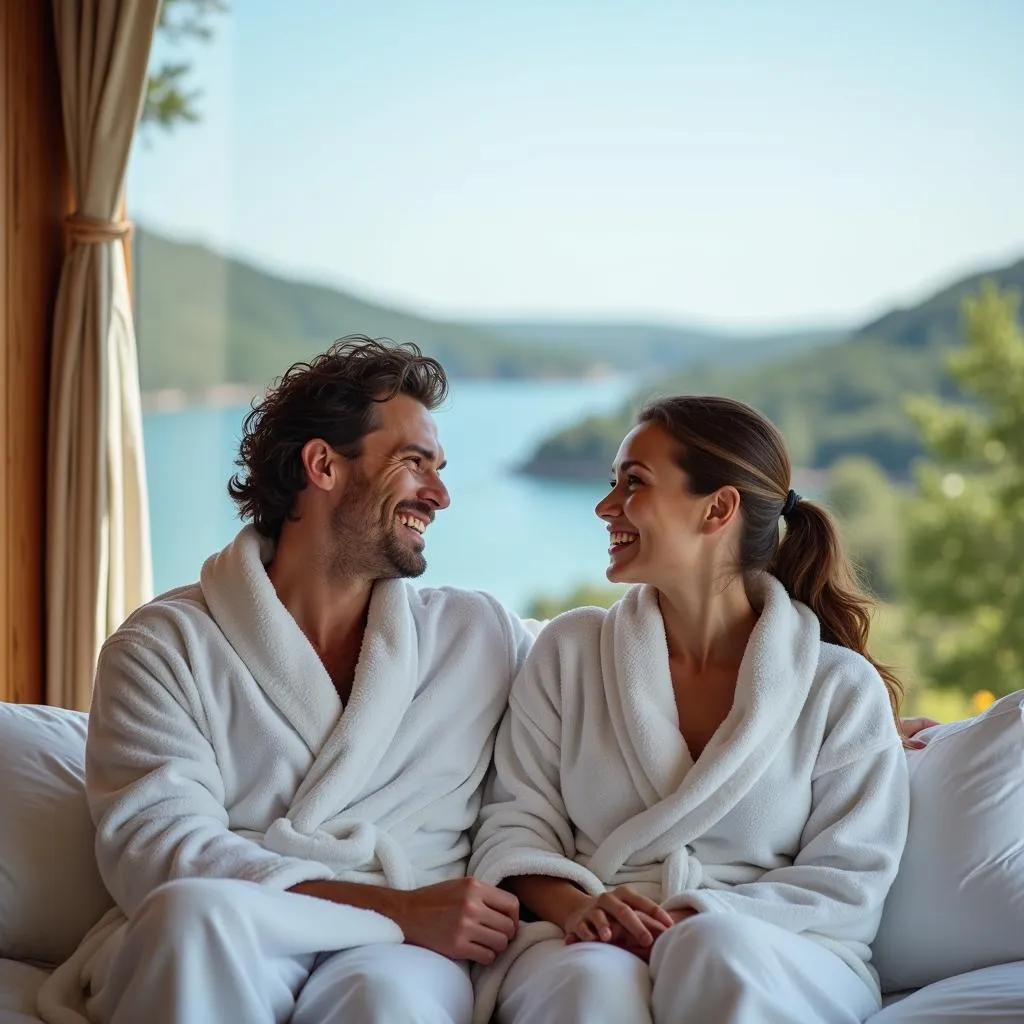 Couple Enjoying Bath Spa Hotel