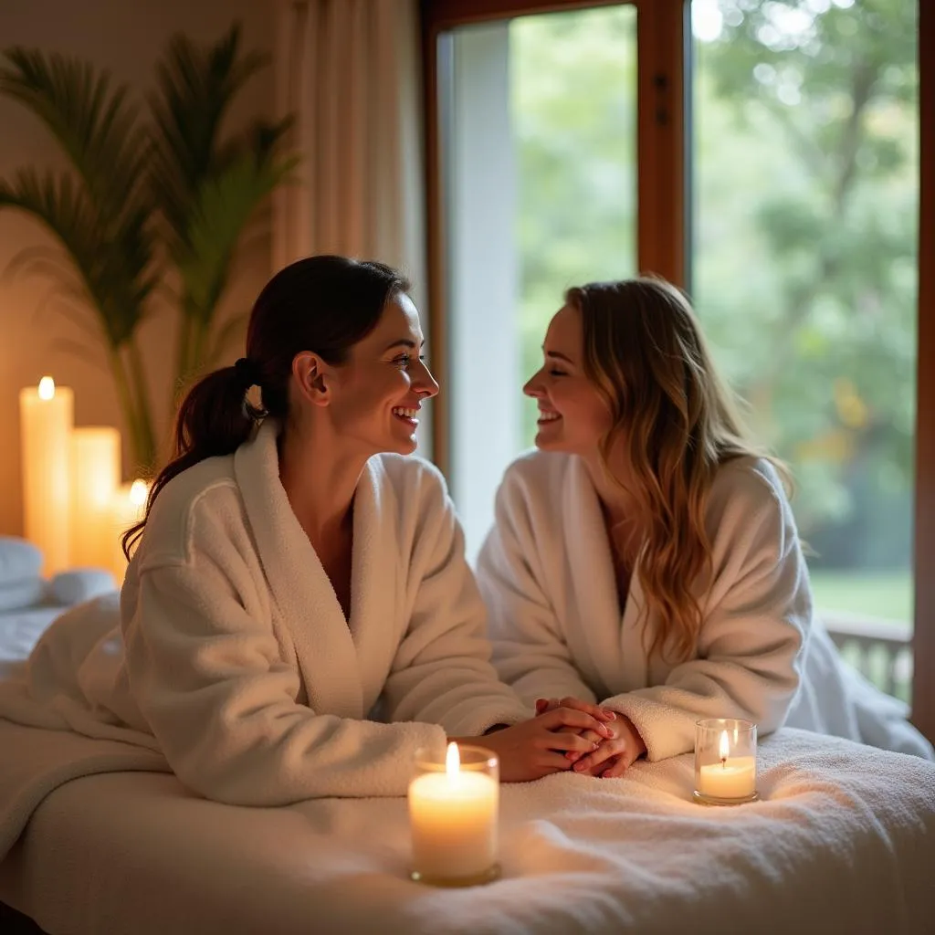 Couple Enjoying a Spa Treatment