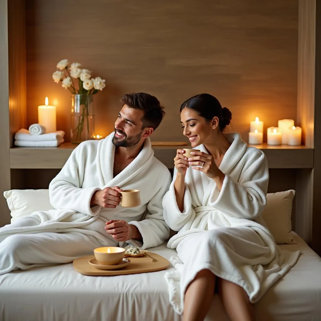 Couple receiving a spa treatment in Bangalore