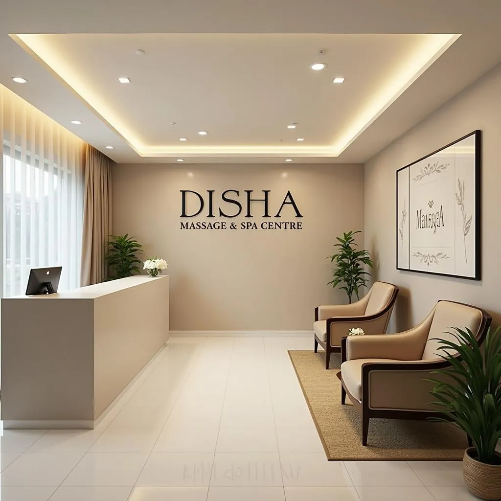 Welcoming reception area at Disha Spa