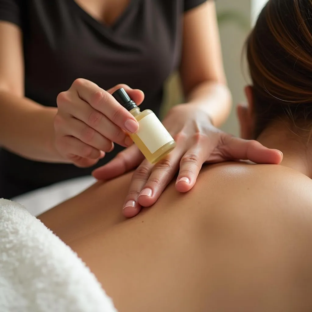 Skilled spa therapist performing a massage in Dubai