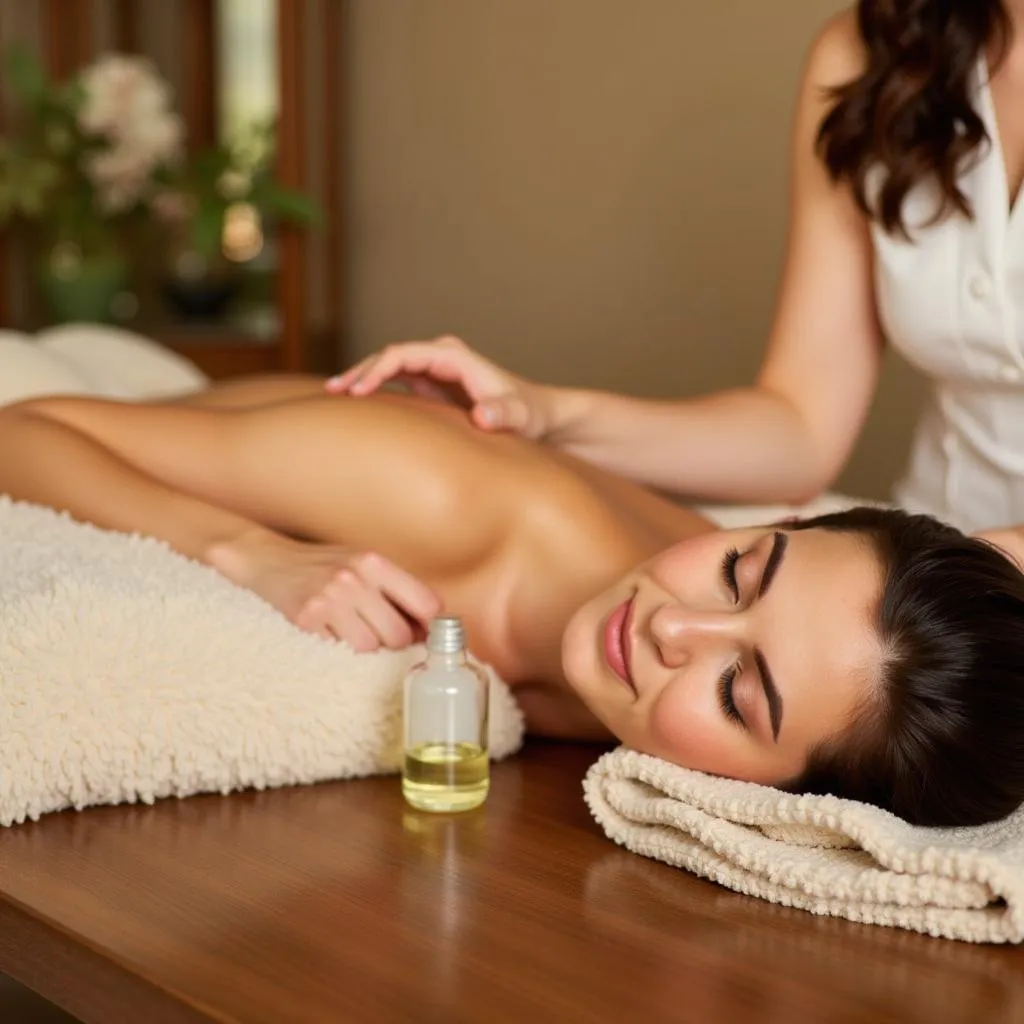 Couple enjoying a relaxing massage at Eden Resort and Spa