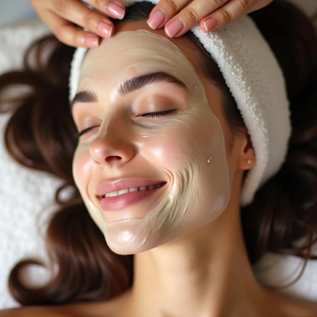 Woman getting a relaxing scalp massage during a euphoria hair spa treatment