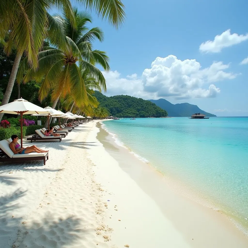 Picturesque beachfront at Evason Phuket