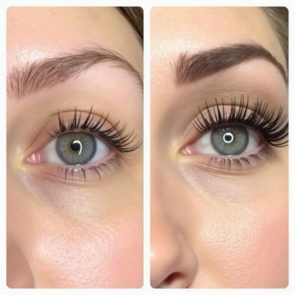 Eyelash Extensions Before and After