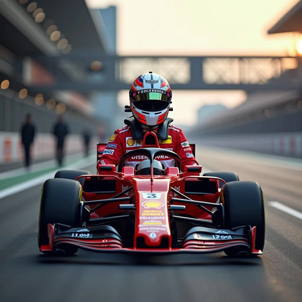 Formula 1 driver practicing mindfulness techniques