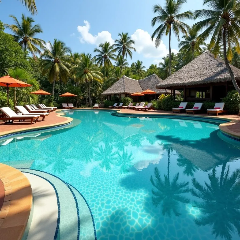 Inviting outdoor pool at The Fern Kesarval Hotel