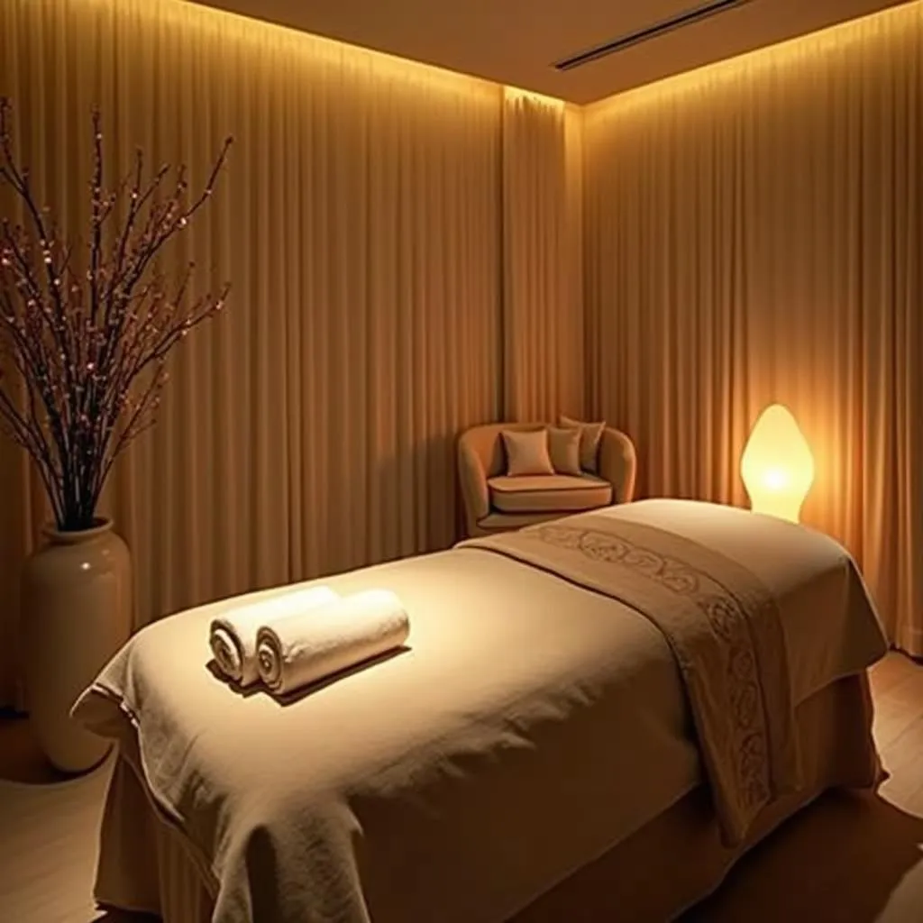 Serene spa treatment room at The Fern Kesarval