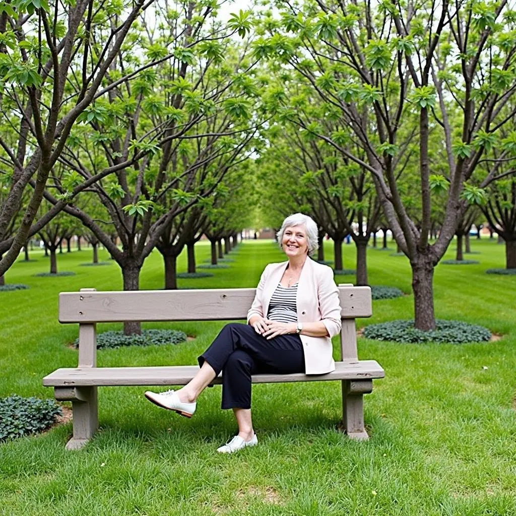 Guest Relaxing in The Orchard Garden