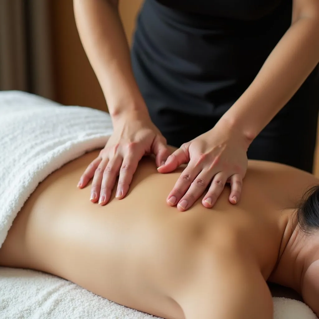 Experienced Therapist Performing a Korean Massage