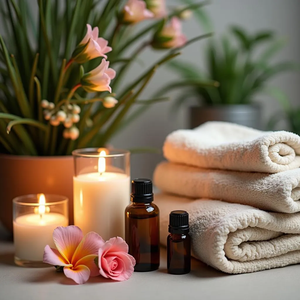 Relaxing Home Spa Setup