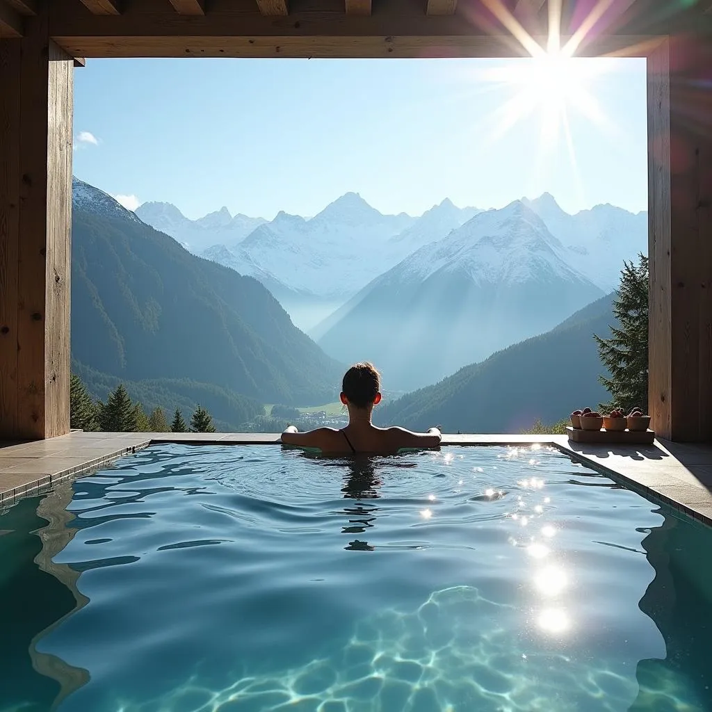 Mountain view from Huus Gstaad Spa